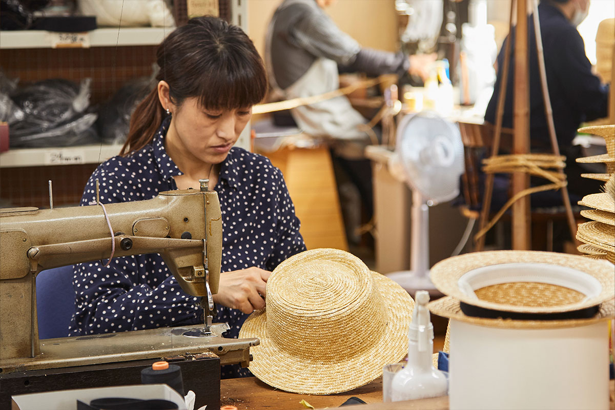 the9shop カンカン帽 THE9SHOP KANKAN HAT 白 カンカン帽 鈴木六夏さん