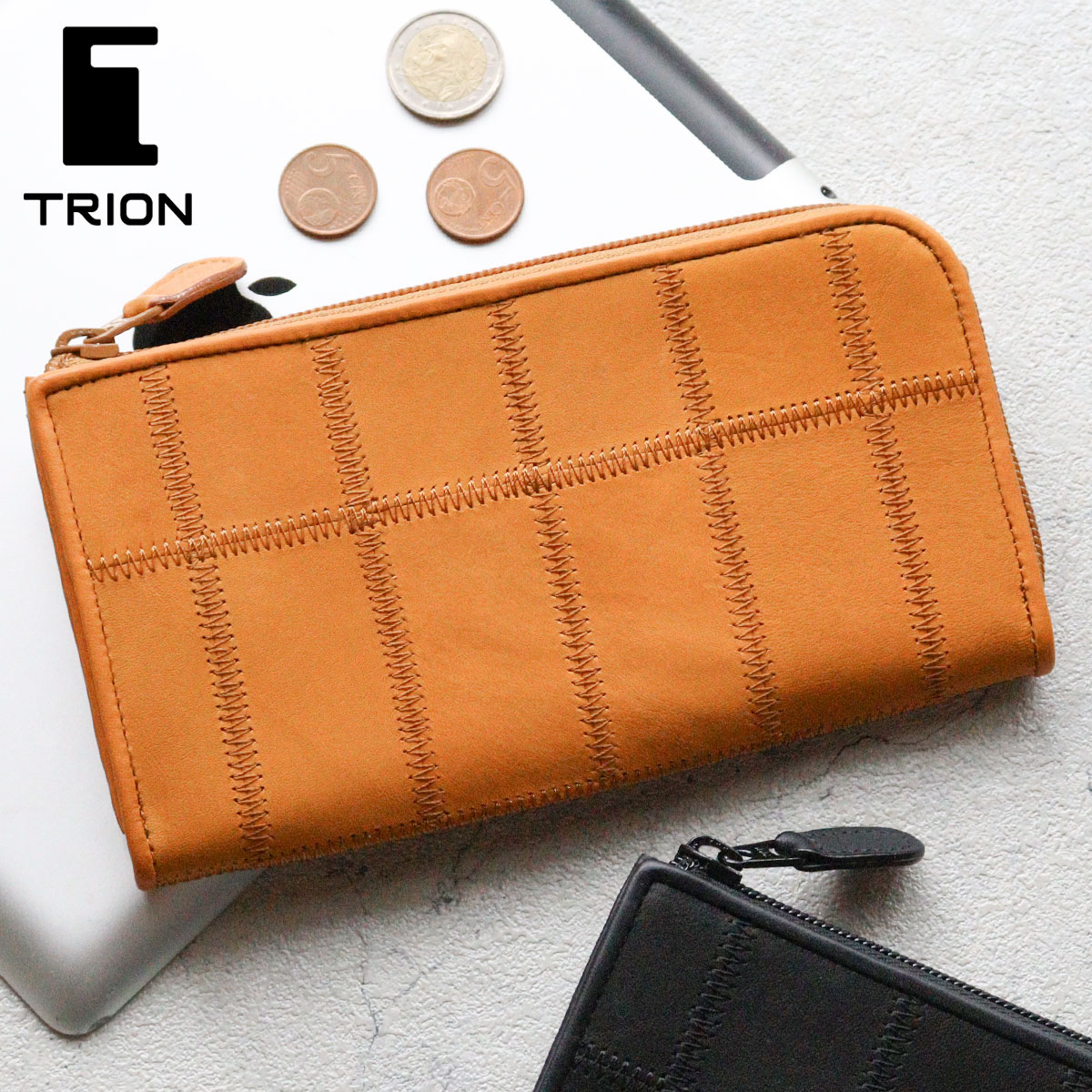 楽天市場】L字ファスナー長財布 TRION トライオン グラブレザー