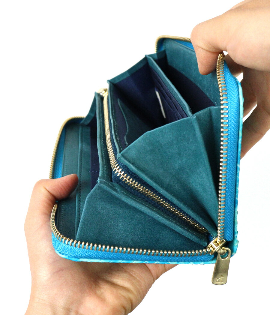 楽天市場】ZOO(ズー) 篭染め 蛇革 ダイヤモンドパイソン ラウンド