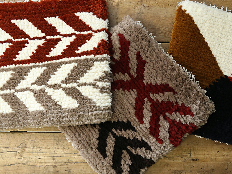 楽天市場】倉敷ノッティング 椅子敷 I knoting ウール ウールの椅子敷