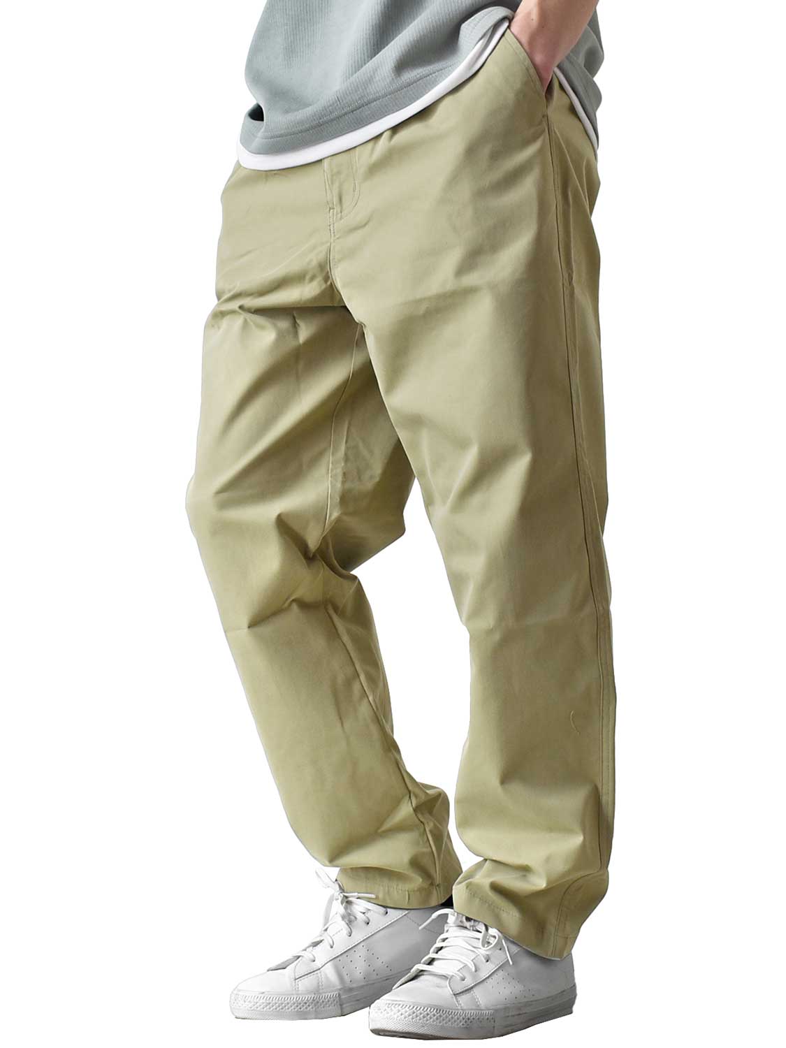 楽天市場】チノパン メンズ ワイドチノパンツ テーパードパンツ SDGs