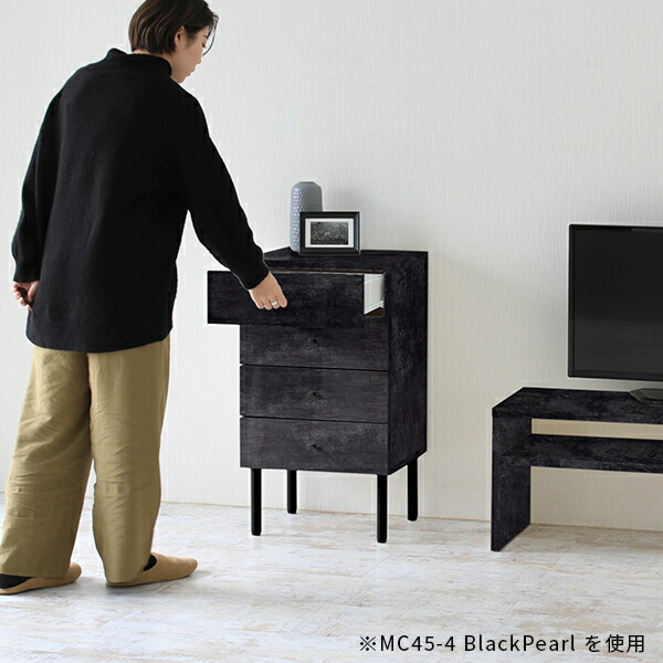 楽天市場】ミニチェスト 黒 完成品 チェスト サイドチェスト スリム