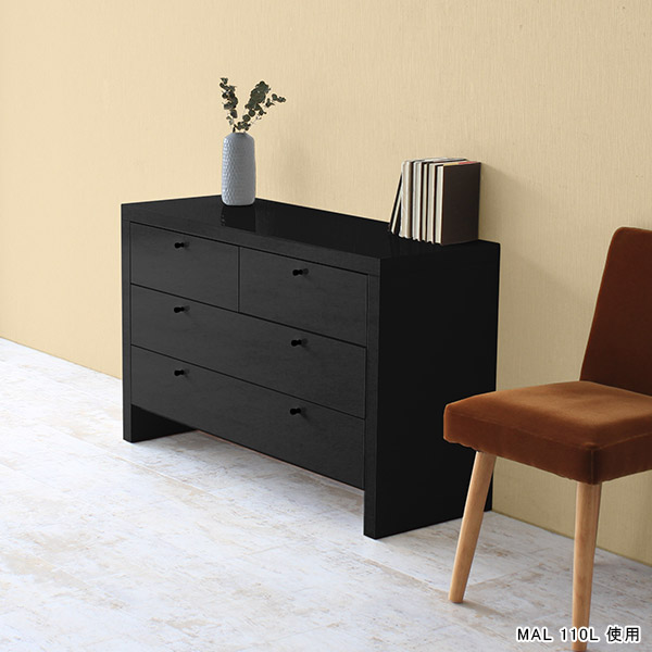 楽天市場】リビングチェスト ブラック チェスト 黒 洋服タンス 完成品