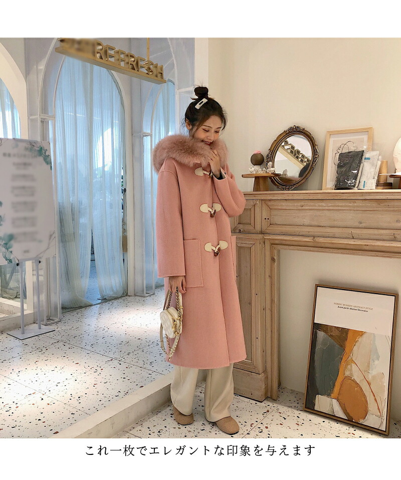 楽天市場】ダッフルコート レディース ウール ウール100% フード付き