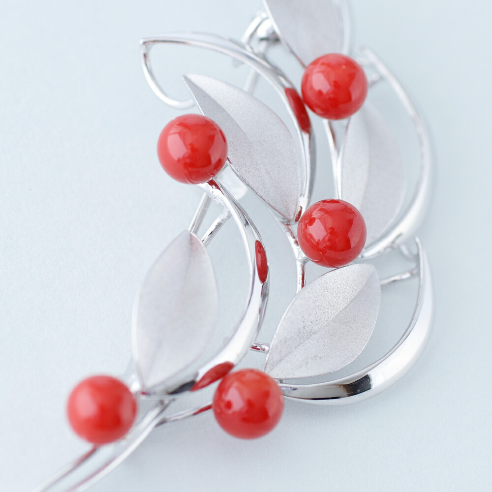 楽天市場】≪1年保証付き≫ 赤珊瑚5.3〜5.5ミリ玉5個付きシルバー 上品