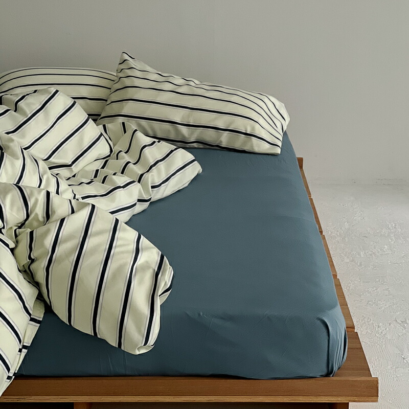 楽天市場】cream×navy シックシンストライプ 布団カバーセット【ART OF