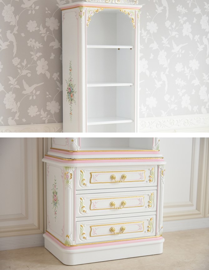 楽天市場】キャビネット 本棚ホワイト 白 おしゃれ 完成品 幅61cm 木製