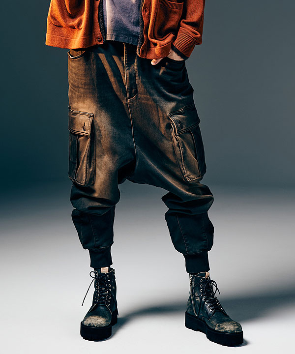 楽天市場】glamb グラム Knit Denim Cargo Pants ニットデニムカーゴ