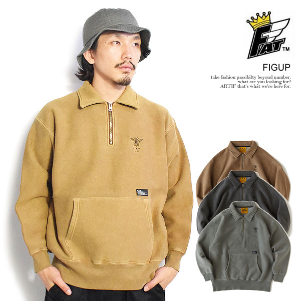 楽天市場】FAT エフエーティー FIGUP メンズ スウェット 長袖 ハーフ