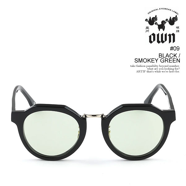 楽天市場】OWN オウン #09 BLACK/SMOKEY GREEN メンズ サングラス