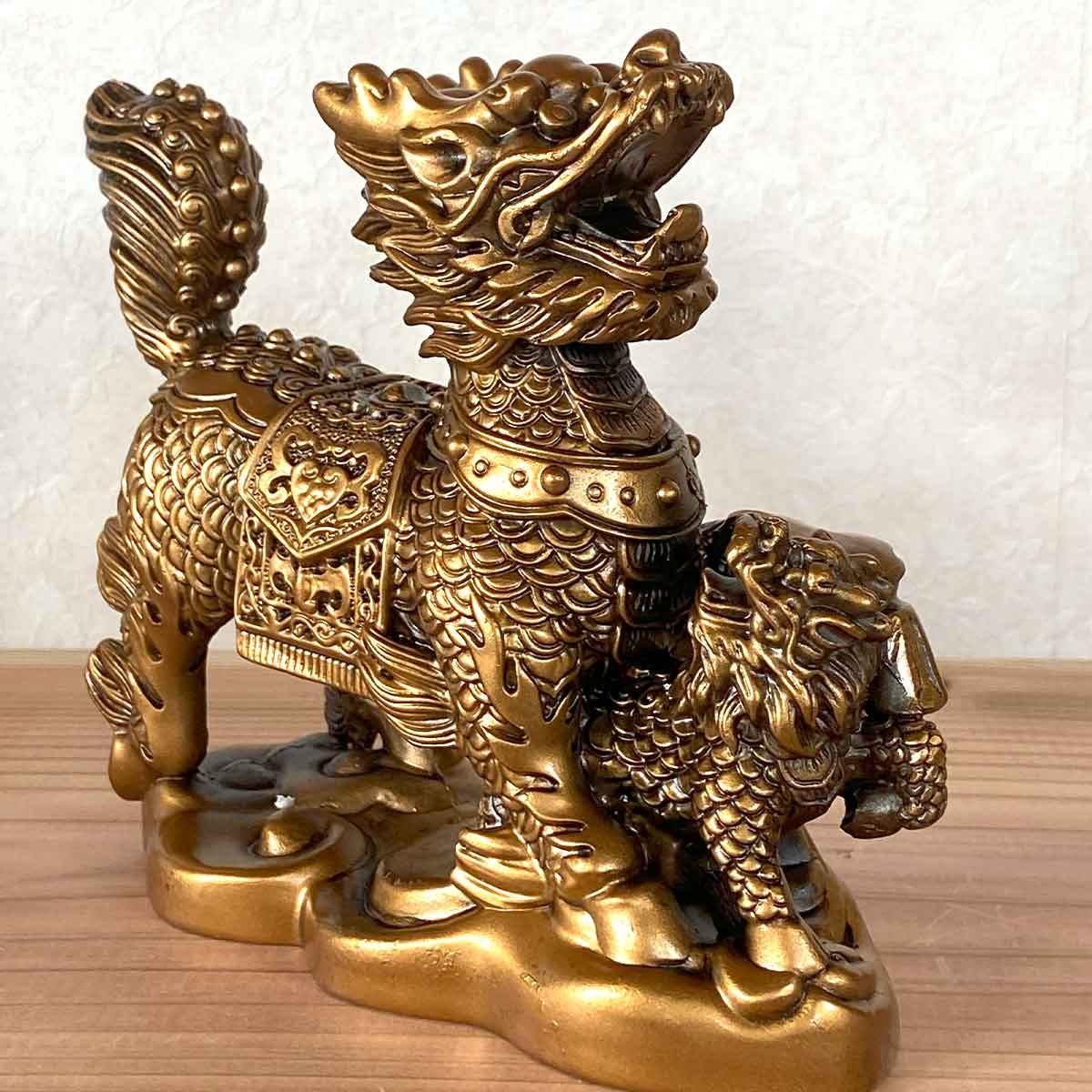 楽天市場】風水 麒麟 置物 瑞獣 神獣 ペア 雌雄 麒麟の置物 きりん