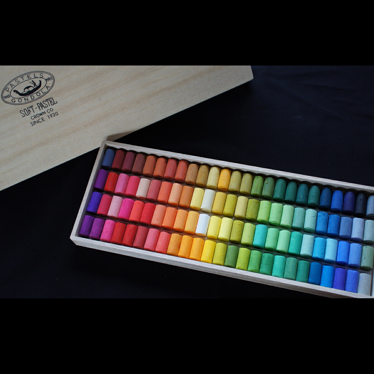 楽天市場】日本製 ゴンドラパステル 100色セット 木箱入 ソフト