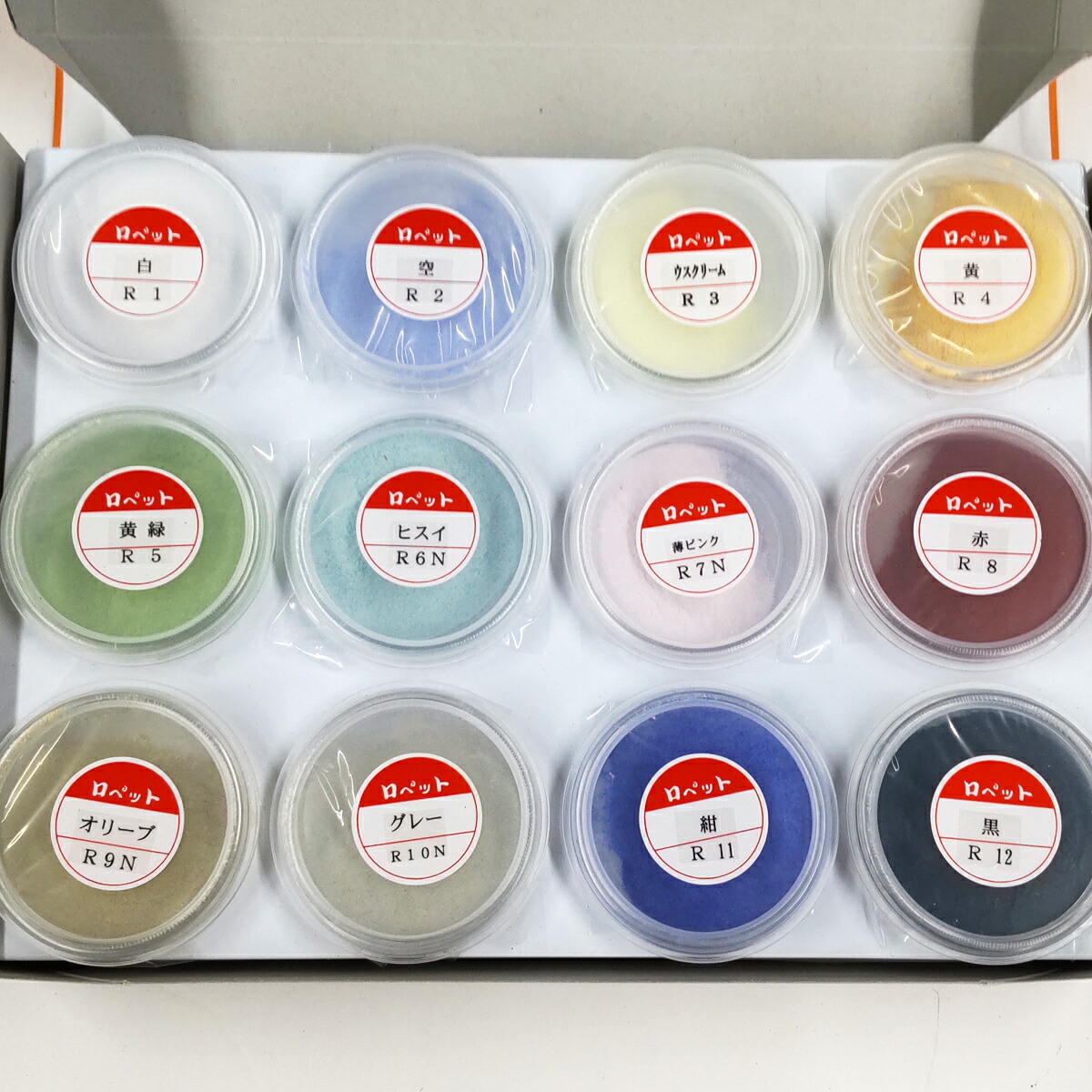 楽天市場】七宝絵の具 不透明 各40g 12色セット 【 ガラス 七宝焼 七宝