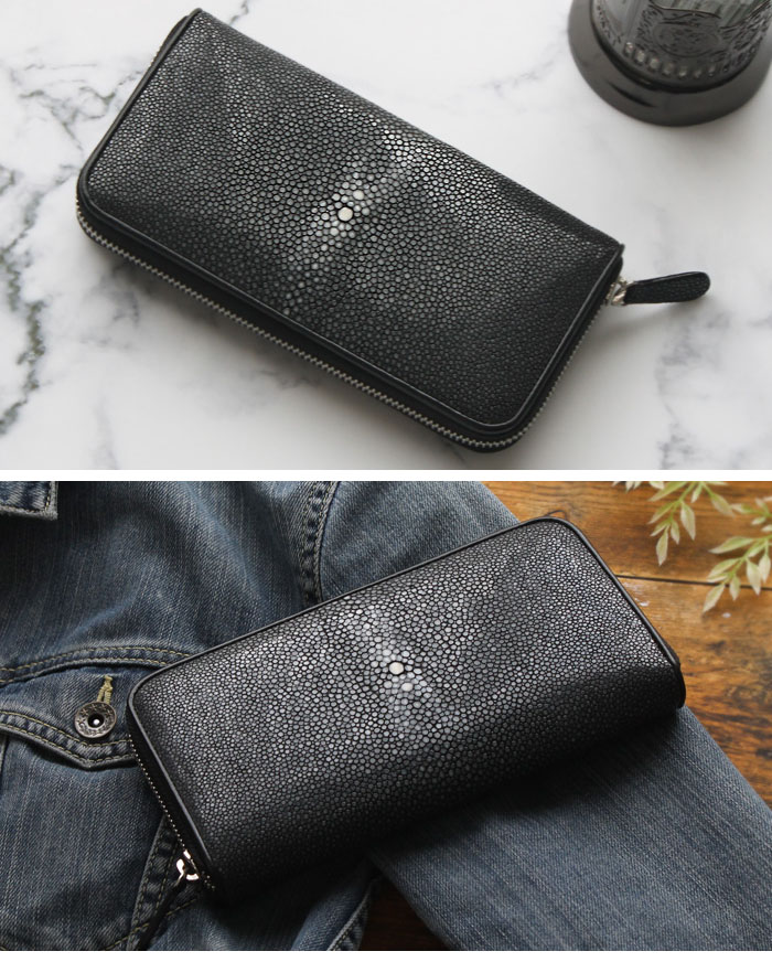 楽天市場】スティングレイ 財布 長財布 ラウンドファスナー 本革 エイ