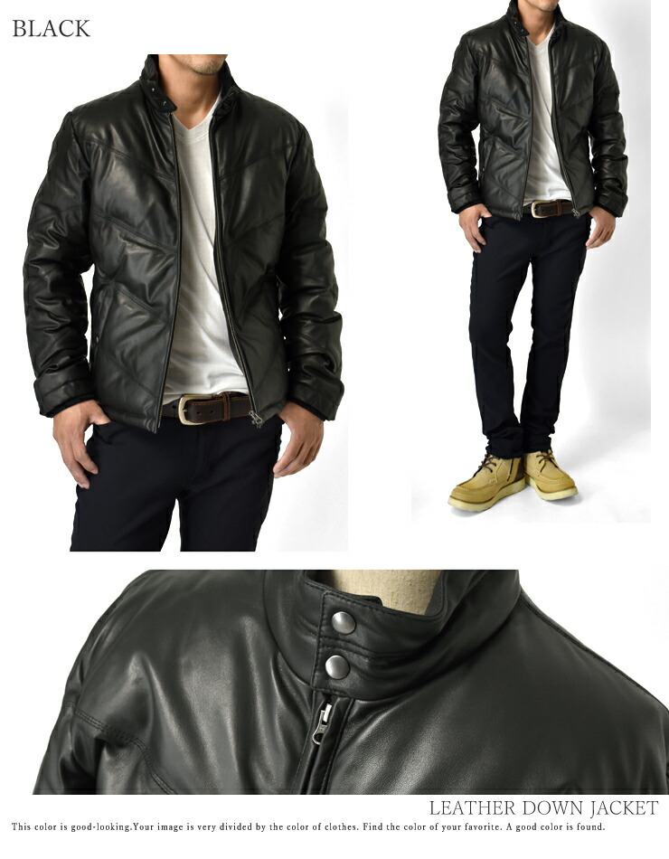 楽天市場】高級羊革 本革ラムレザー ダウンジャケット メンズ 【L2E