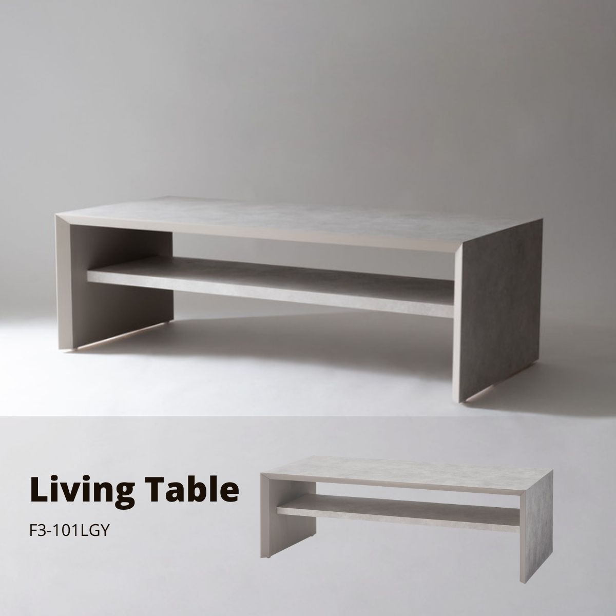 楽天市場】リビングテーブル F3-101LGY ダークグレー サイズ W120×D55