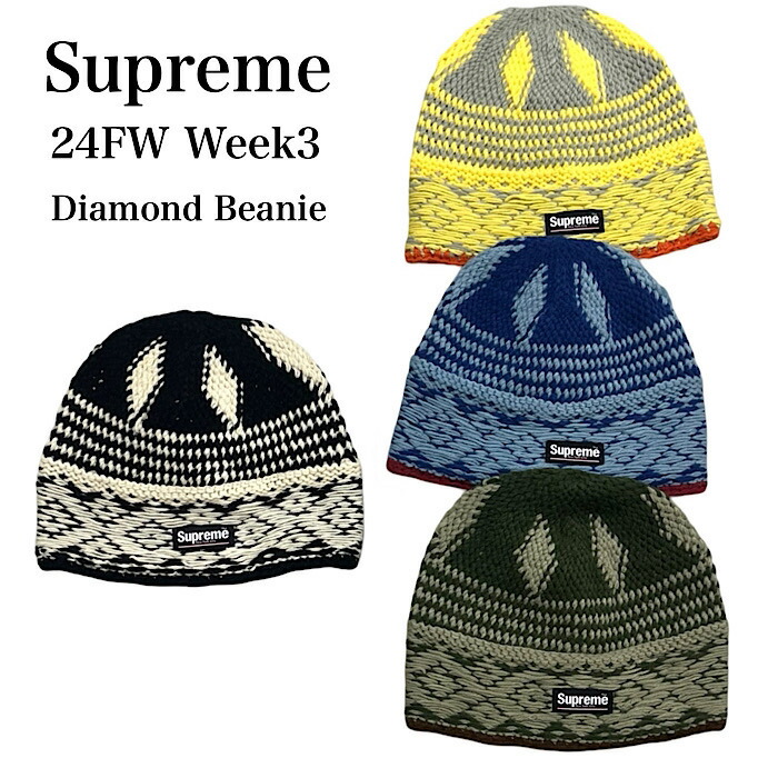楽天市場】「新品」Supreme 24FW Week3 Supreme Diamond Beanie
