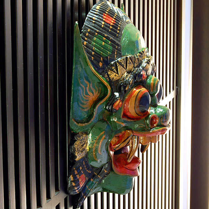 楽天市場】バロンの アジアン お面 グリーン バリ 雑貨 アジア雑貨