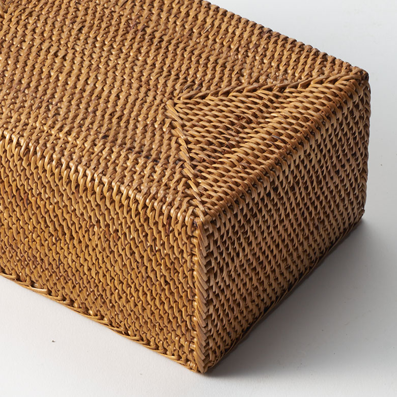 楽天市場】アタで編まれた長方形の収納ボックス Dタイプ トレー かご