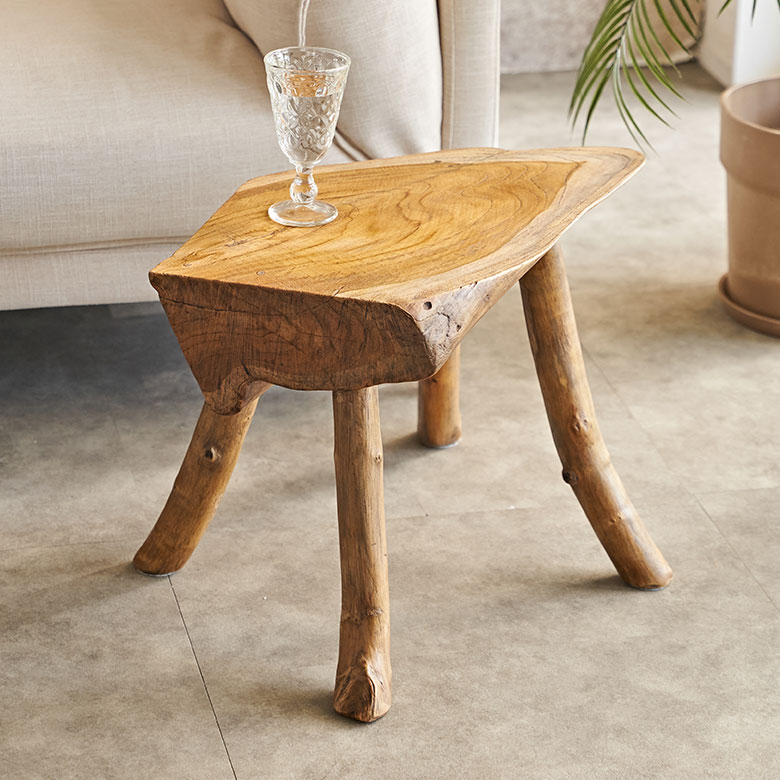 楽天市場】木製 サイドテーブル 切り株 アジアン サイドテーブル