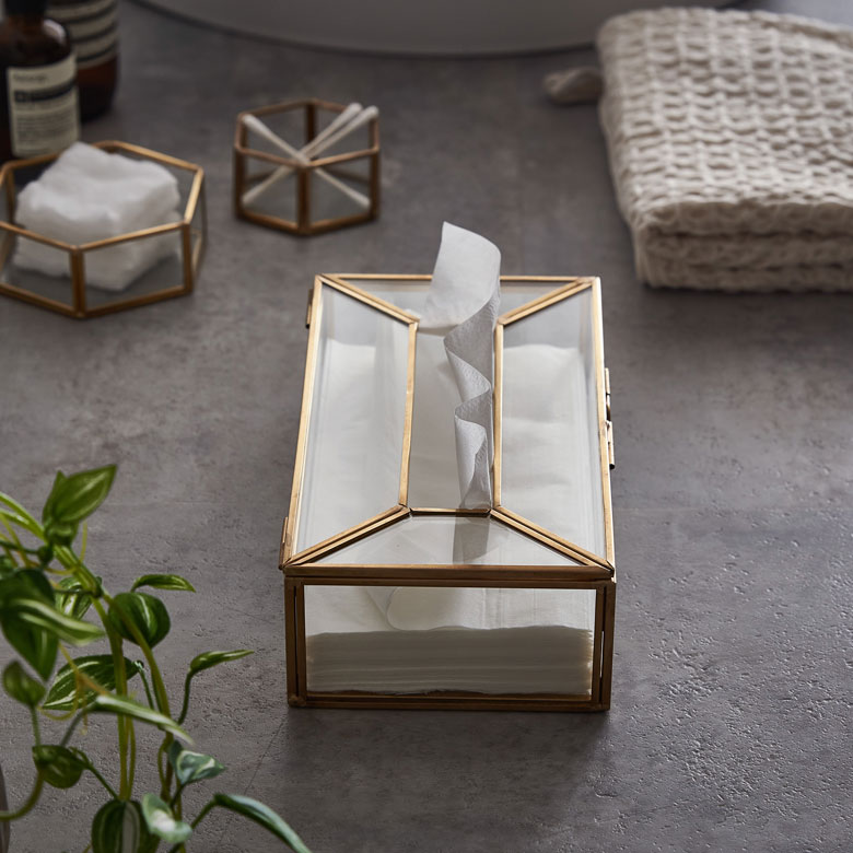 楽天市場】ティッシュケース ティッシュボックス ガラス 真鍮 ふた付き