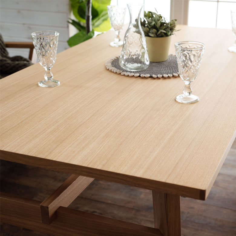 ナチュラルウッド 長方形ダイニングテーブル 0263◇ ダイニング
