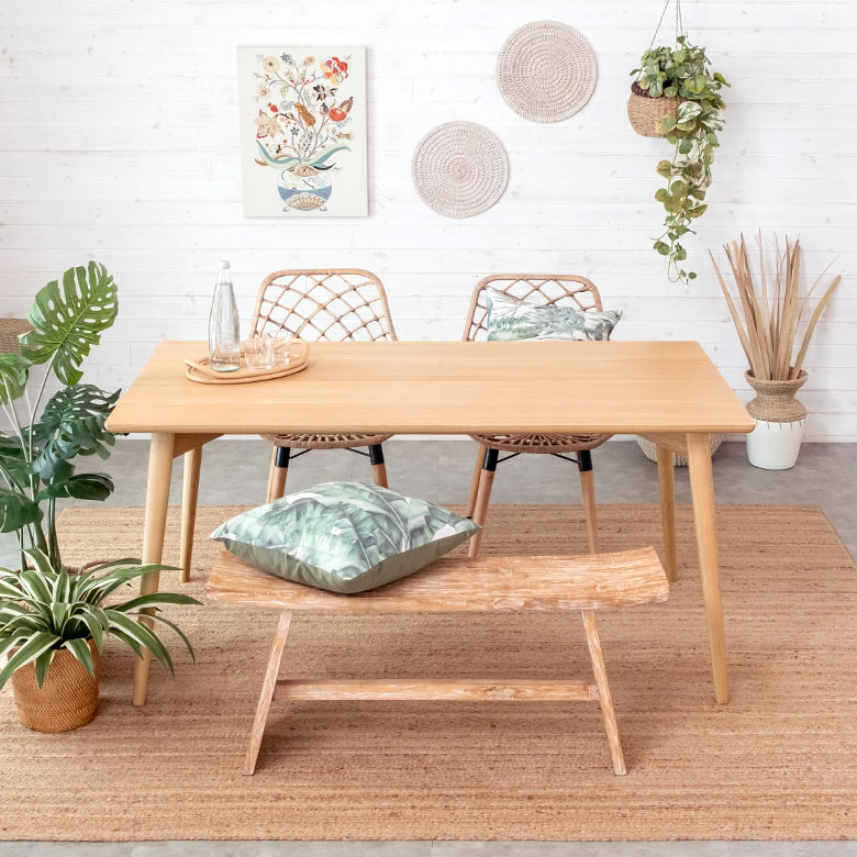 楽天市場】ダイニングテーブル 4人掛け 木製 W 150 D 80 ナチュラル