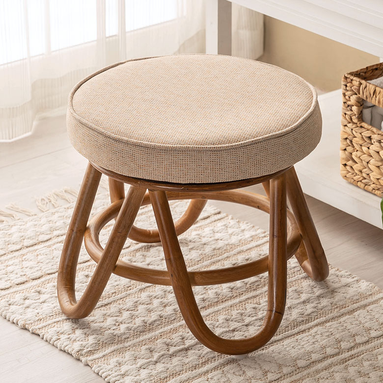 Tao スツール ワイドタイプ 収納スツール アンティーク ラタン Tao