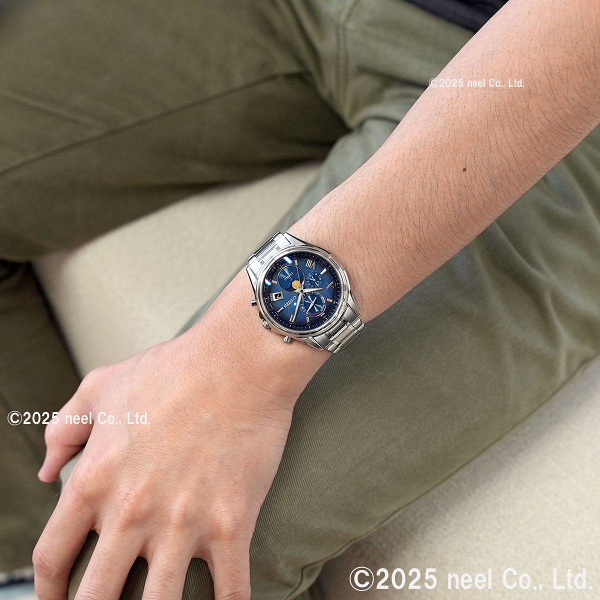 箱なし✴美品稼働品 エクシード 電波ソーラー チタン ダイレクト