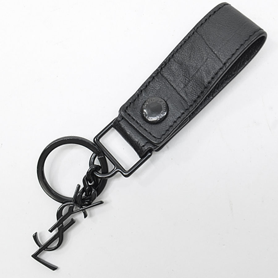 楽天市場】サンローラン SAINT LAURENT キーリング YSLロゴ ブラック