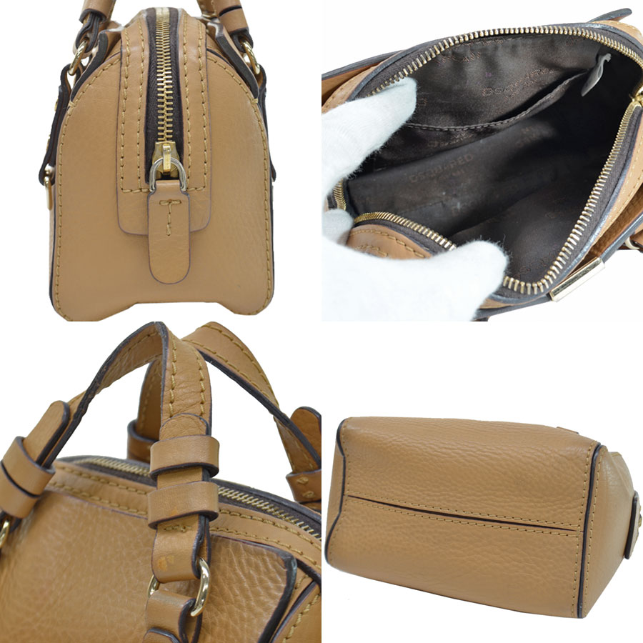 楽天市場】ディースクエアード D SQUARED2 バッグ ブラウンxゴールド