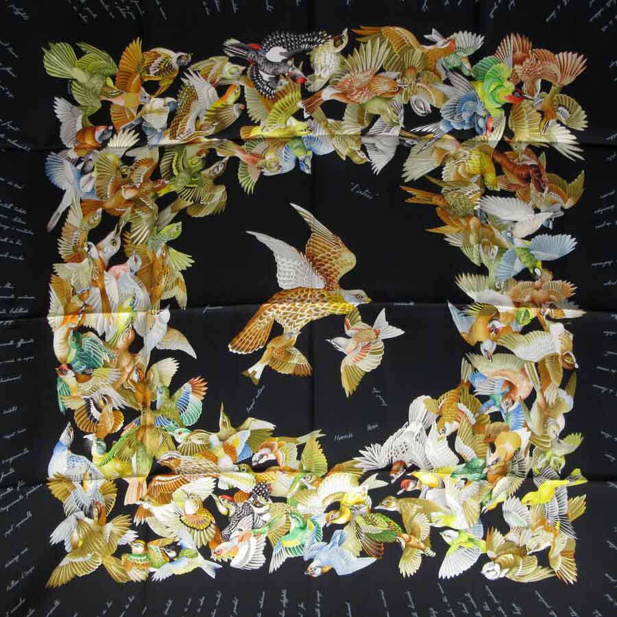 楽天市場】【美品】エルメス HERMES スカーフ カレ90 L'INTRUS 侵入者