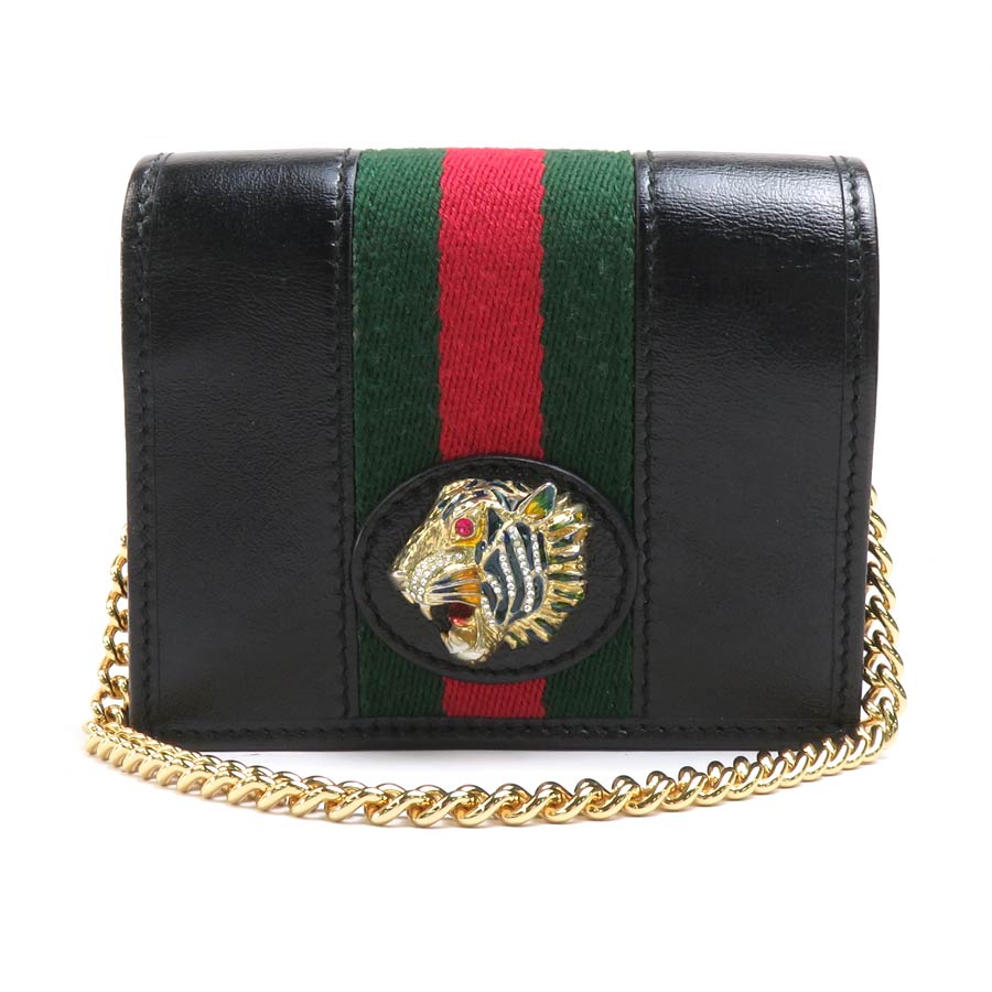 楽天市場】グッチ GUCCI 二つ折り財布 ラジャ タイガー レザー