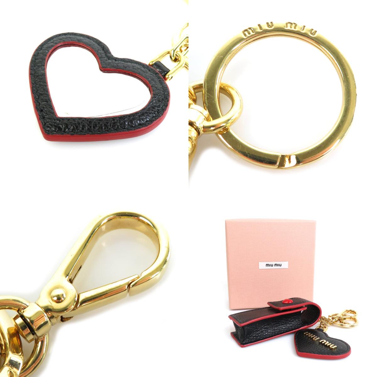 楽天市場】ミュウミュウ MIUMIU チャーム リップケース ミラー レザー