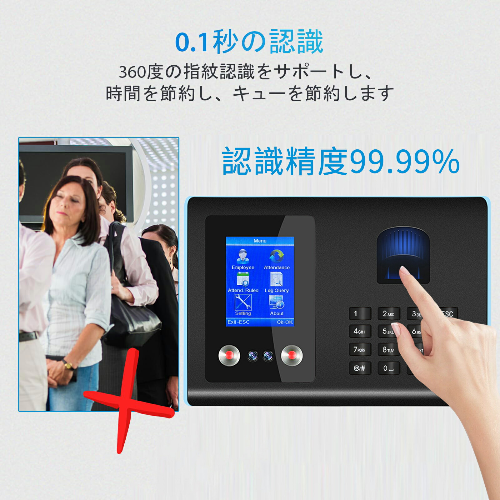 楽天市場】タイムレコーダー 勤怠管理機 顔認証・指紋認証・パスワード