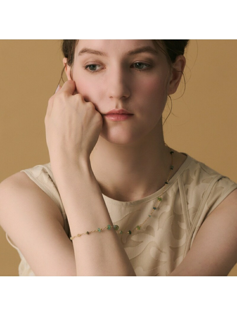 楽天市場】ゴールドローマンガラスブレスレット agete アガット