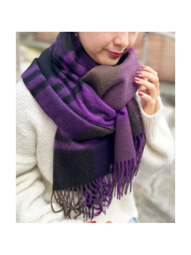 楽天市場】【TWEEDMILL/ツイードミル】チェック柄ストール Rouge vif