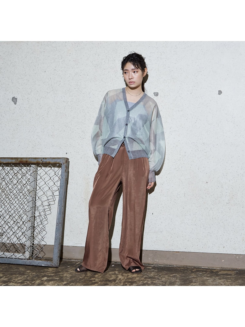 楽天市場】【SALE／14%OFF】ジャガード シアー ニットカーディガン