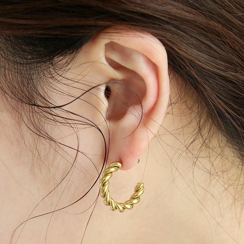 楽天市場】ピアス ツイストピアス S フープピアス ツイスト 金属