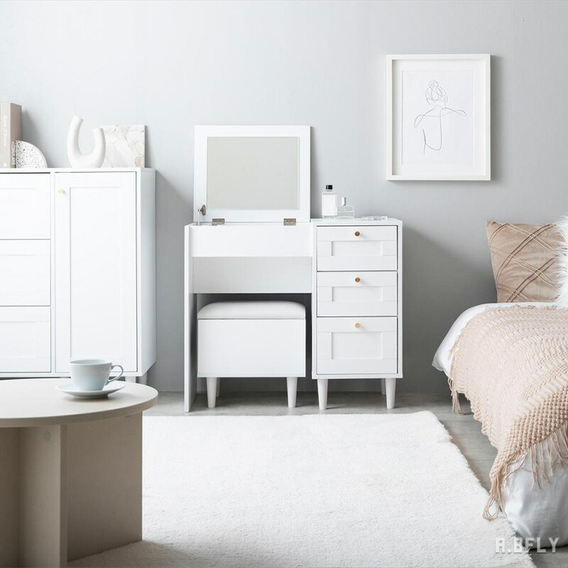楽天市場】【幅80cm】ドレッサーセット スツールセット ドレッサー
