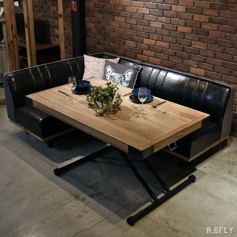 楽天市場】昇降式 テーブル 140cm リフティングテーブル ダイニング