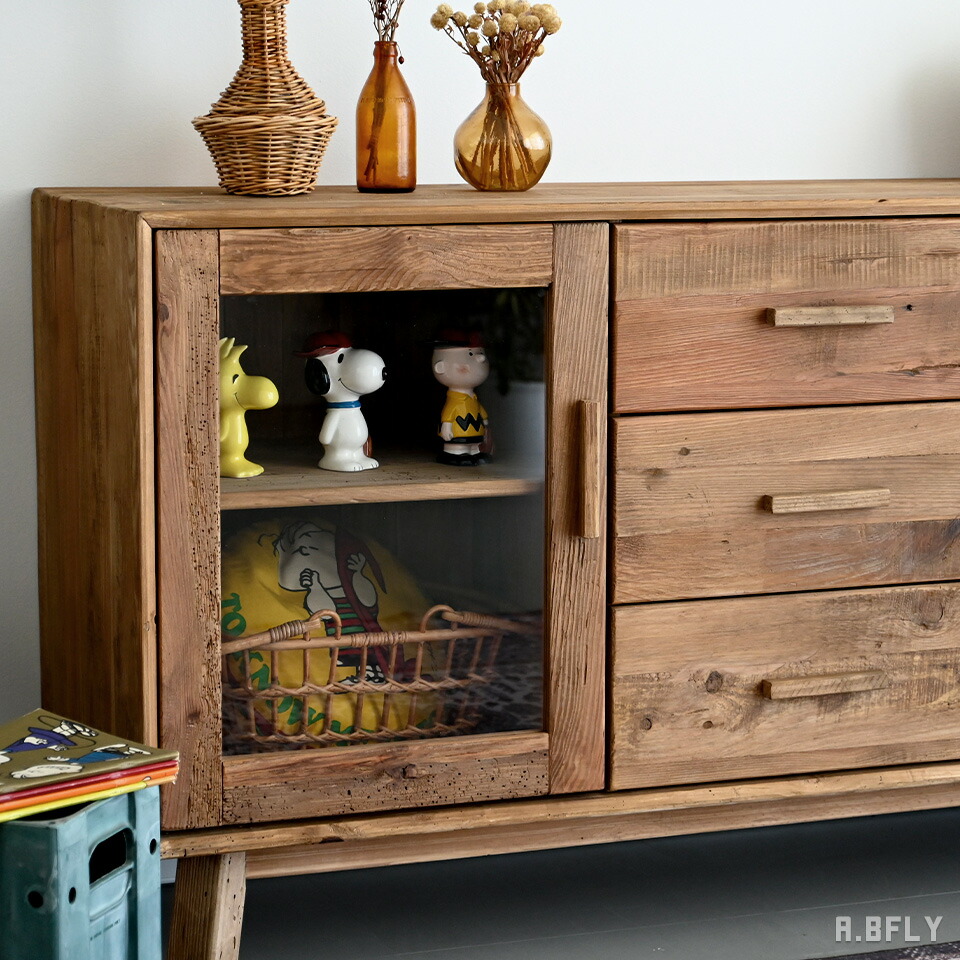 楽天市場】サイドボード 棚 古材 キャビネット 飾り棚 用箪笥 引き出し