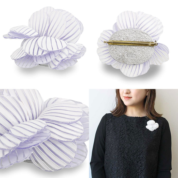 楽天市場】ABISTE 【WEB限定】 フランス製花びらモチーフブローチ