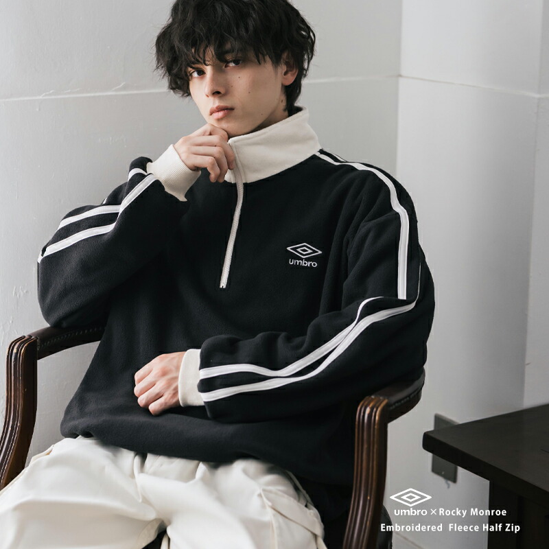 楽天市場】UMBRO アンブロ フリース ハーフジップ 長袖 メンズ