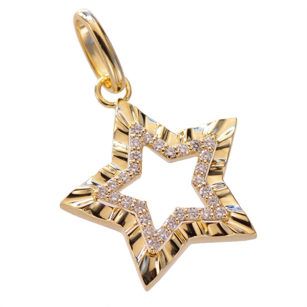 キョエちゃんです。 K18pg ダイヤモンド 月と星 ペンダントヘッド