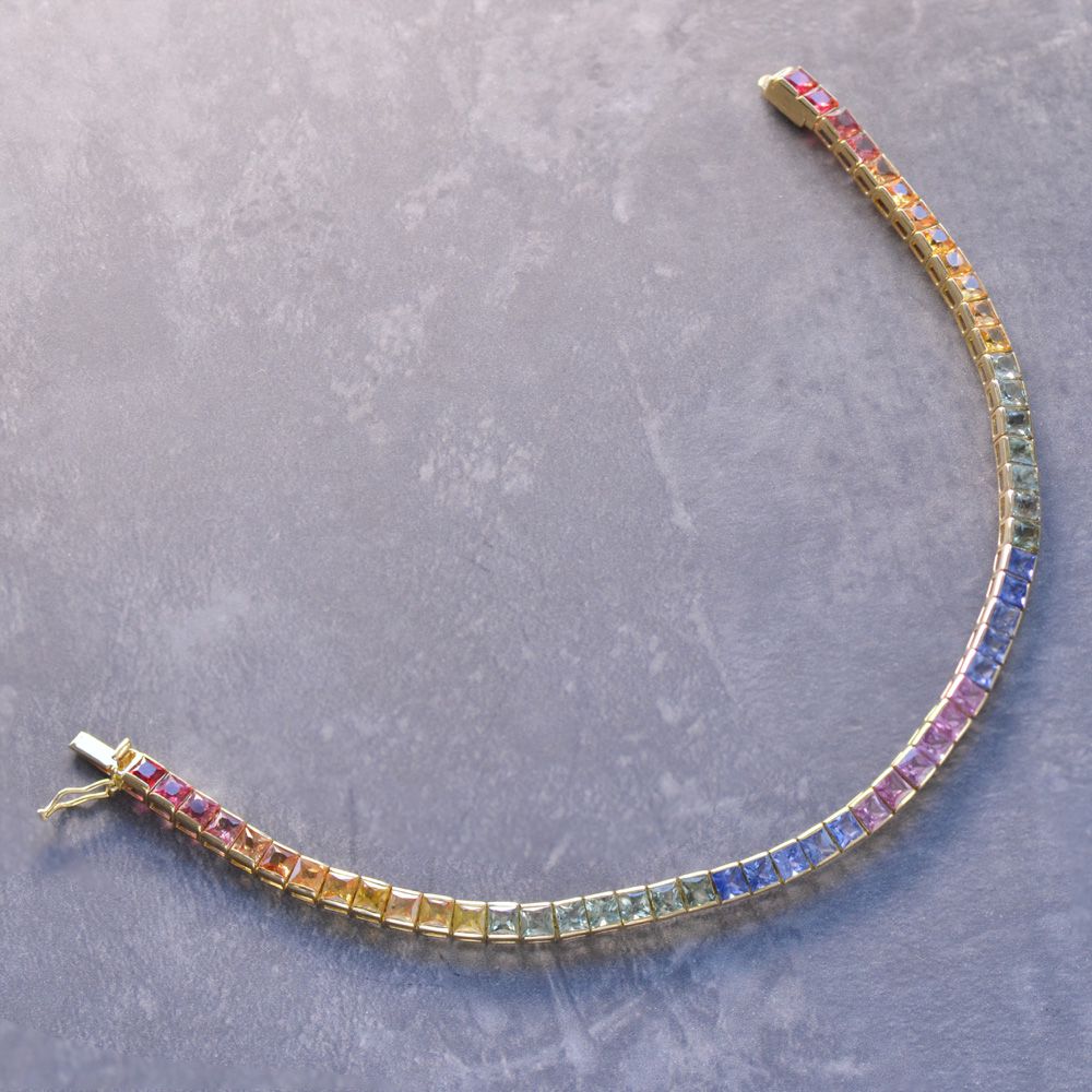 k18 ブレスレット テニスブレスレット ダイヤ ルビー メンズ