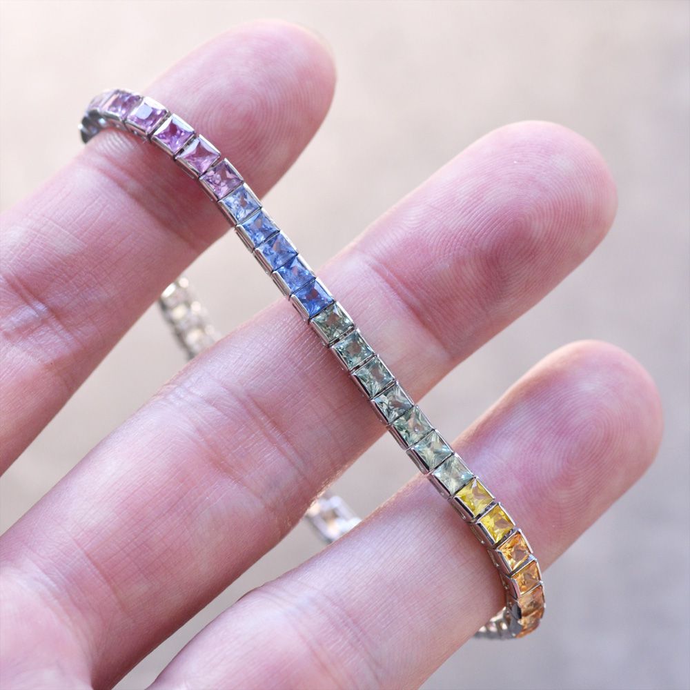 k18 ブレスレット テニスブレスレット ダイヤ ルビー メンズ