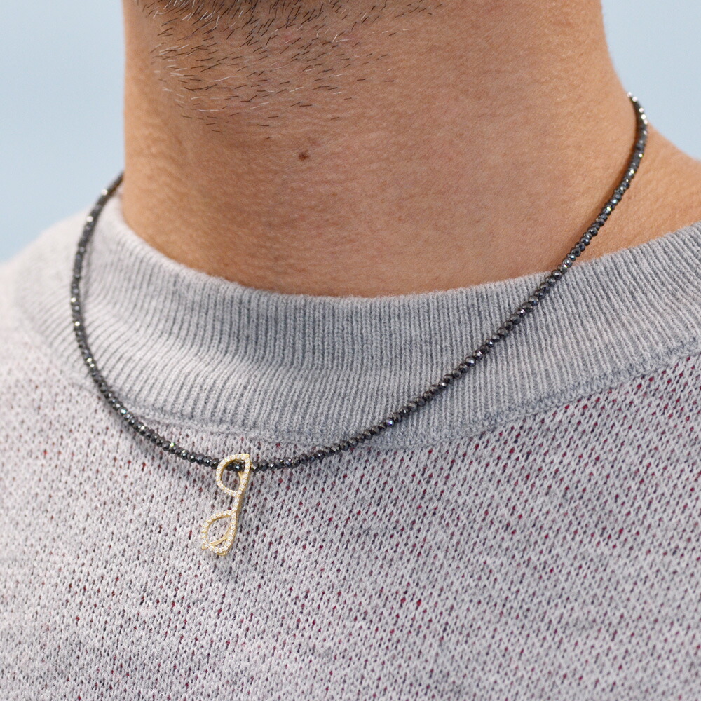 楽天市場】ネックレス メンズ 18金 K18 18K ダイヤモンド サングラス