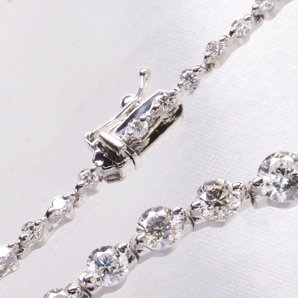 楽天市場】ダイヤモンド テニスネックレス 5カラット プラチナ テニス