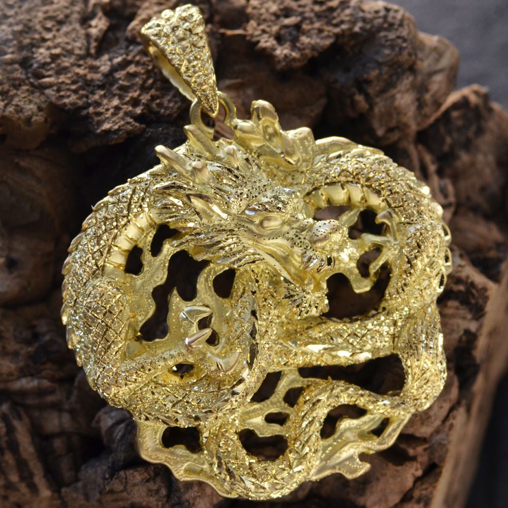 楽天市場】ペンダントトップ メンズ 18金 K18 ゴールド ドラゴン 龍